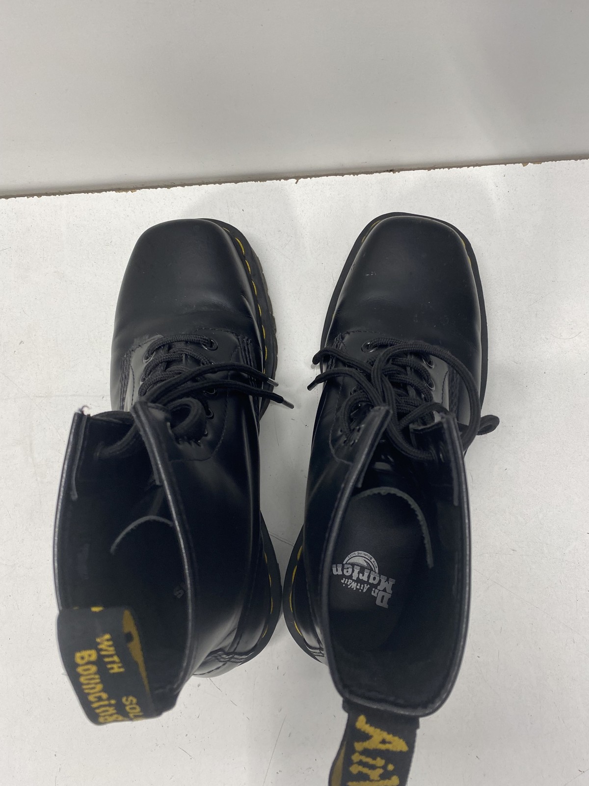 Dr. Martens 1460 Bex Squared Black Smooth Leather 8-Eye Boots Women’s 8 Men’s 7