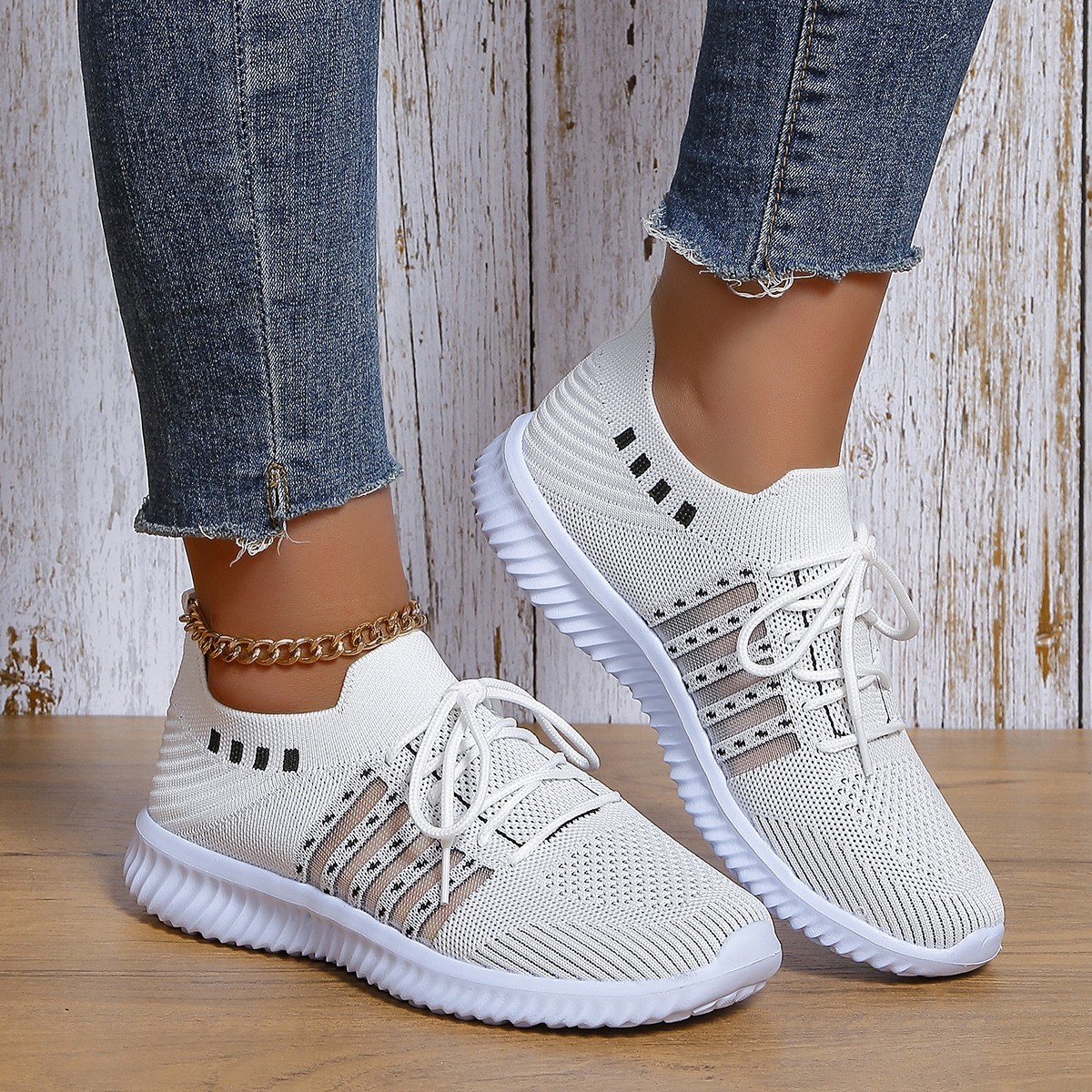 Casual Mesh Sneakers Athletic Breathable Walking Running Sports Shoes Lace Up