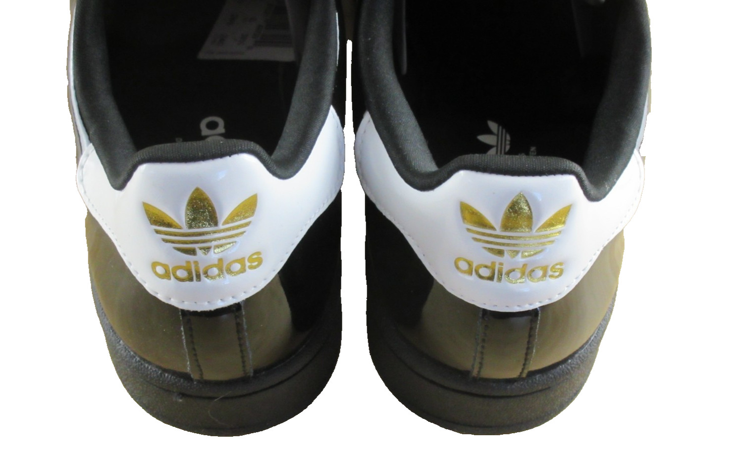 Adidas Women’s Superstar II Sneakers Core Black White Gold Size 7.5 NIB JS4009