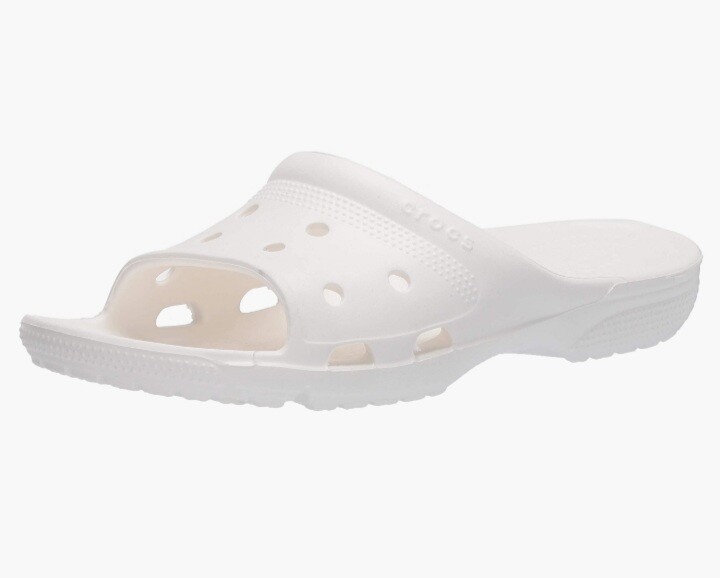 Crocs Men and Women’s Coast Slide Lemon White Standard Fit