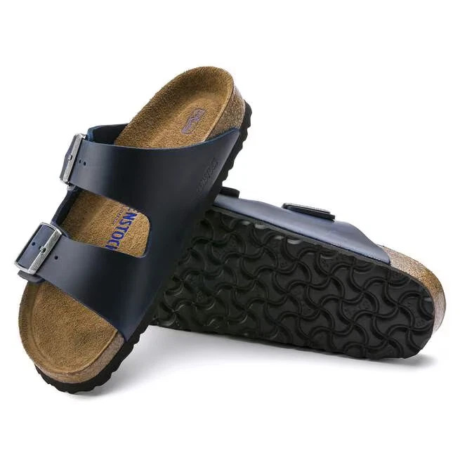 Birkenstock Arizona Blue Oiled Leather Unisex Sandals Size EU 37-45 Narrow/Wide
