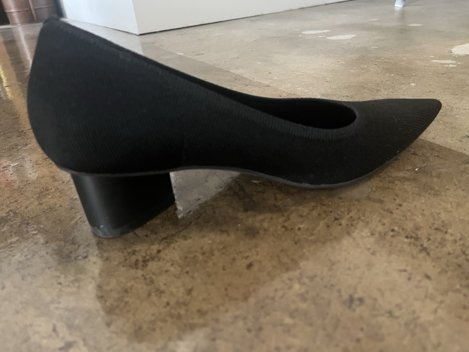 Womens VIVAIA Pointy Toe Chunky Heel (Tracy Pro) Shoes, Black, Size 8, Free Ship