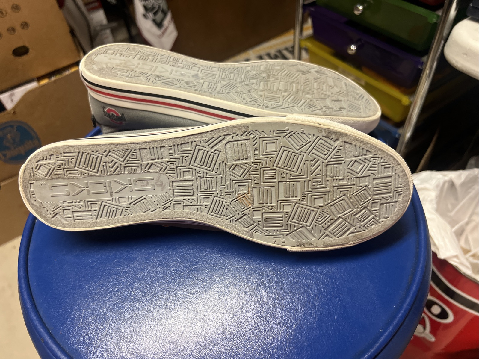 SKICKS Ohio State Low Top Gray Canvas Sneakers Unisex Size Men’s 9 Womens 11
