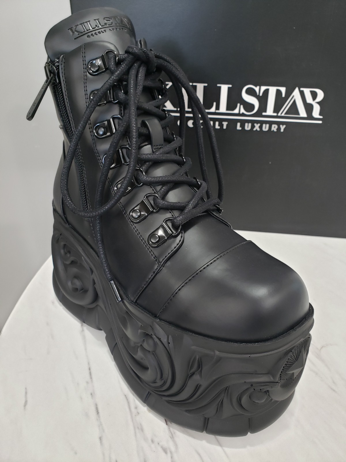 NEW SZ 6 Killstar Cosmic Souls Ankle Boots Goth Alternative Celestial Platform