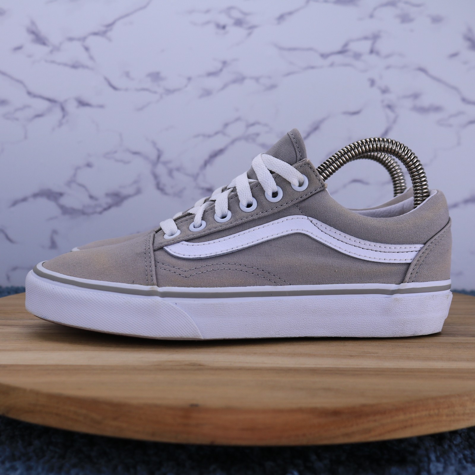 Vans Shoes Old Skool Sk8 Gray Canvas Skate Low Sneaker 751505 Sz Men 5 Women 6.5