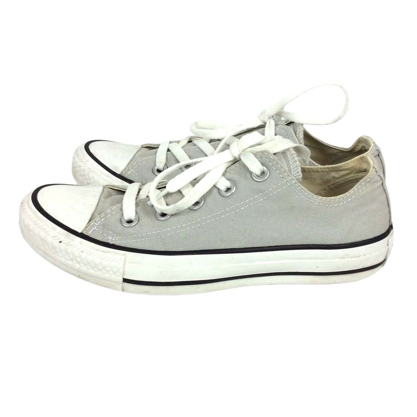 Converse All Star Chuck Taylor Low Top Sneakers Gray Unisex Size Mens 4 Womens 6