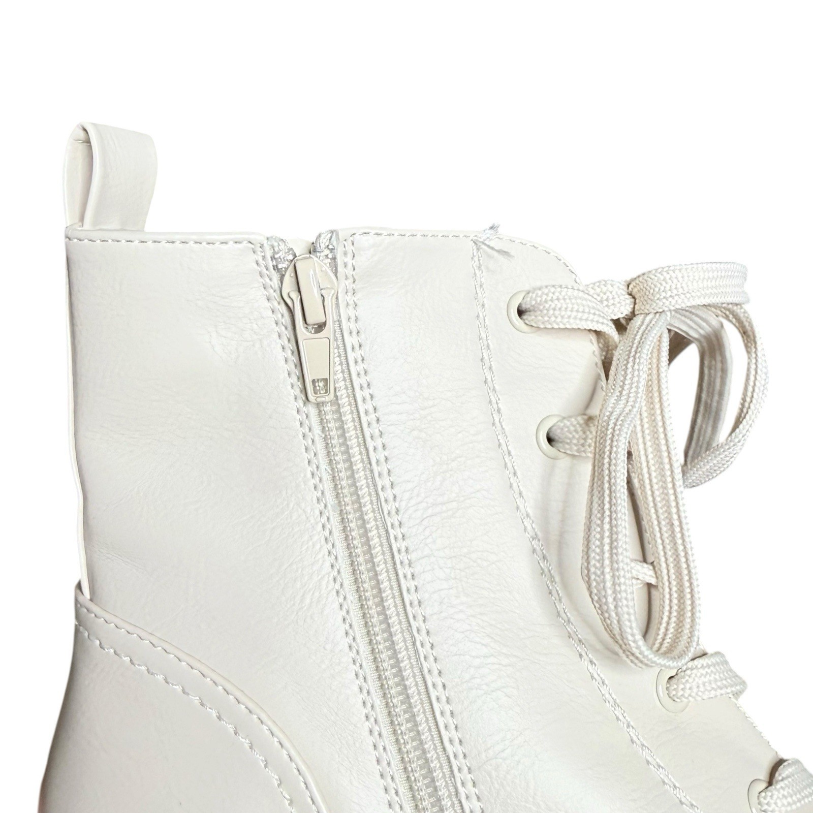 Esprit Cream Heeled Combat Boots Women’s Size 9.5 Padmé Amidala Disneybound