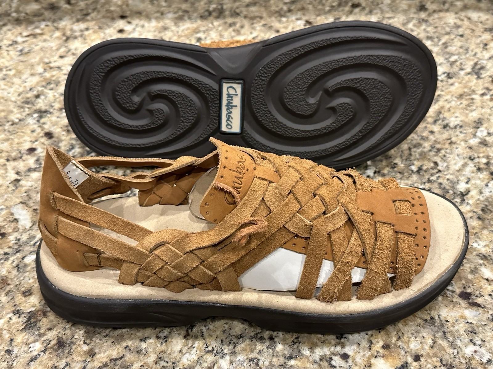 CHUBASCO Mexico Brown Sandals Shoes Woven Mens 8 Womens 10 NEW