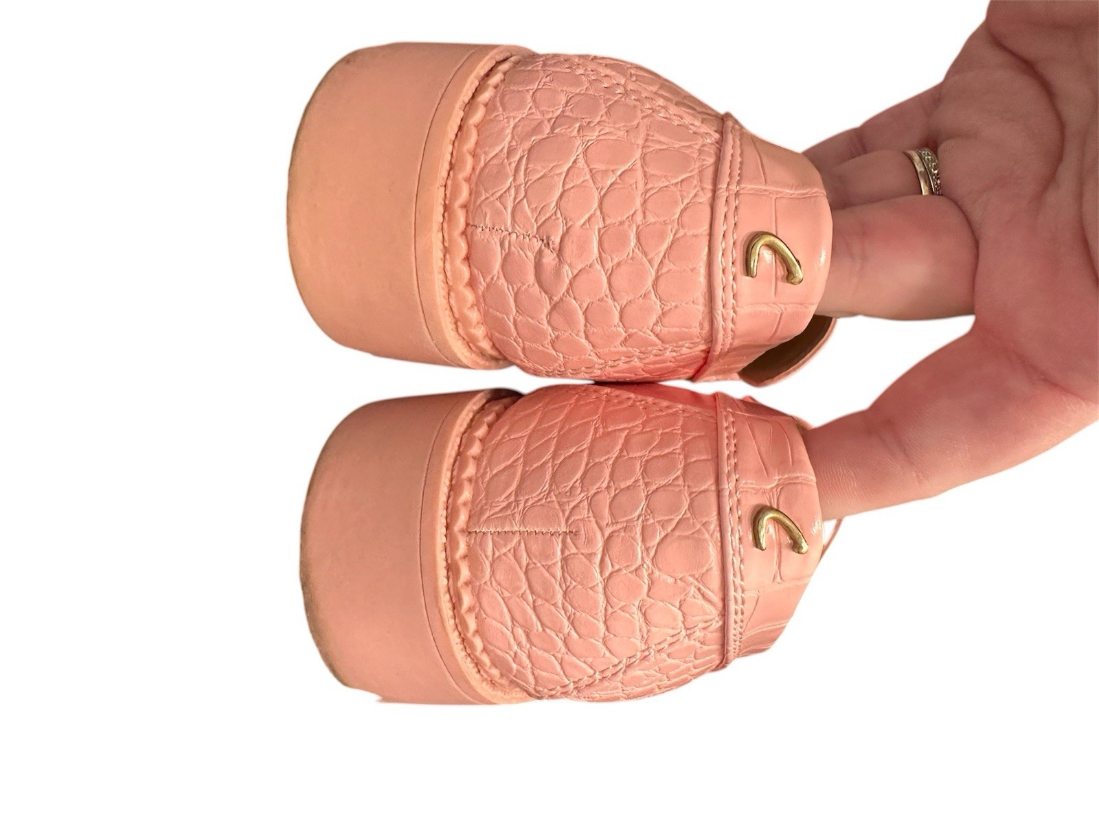 Circus by Sam Edelman Pink Crocodile Embossed Loafer Flats Women’s 9.5
