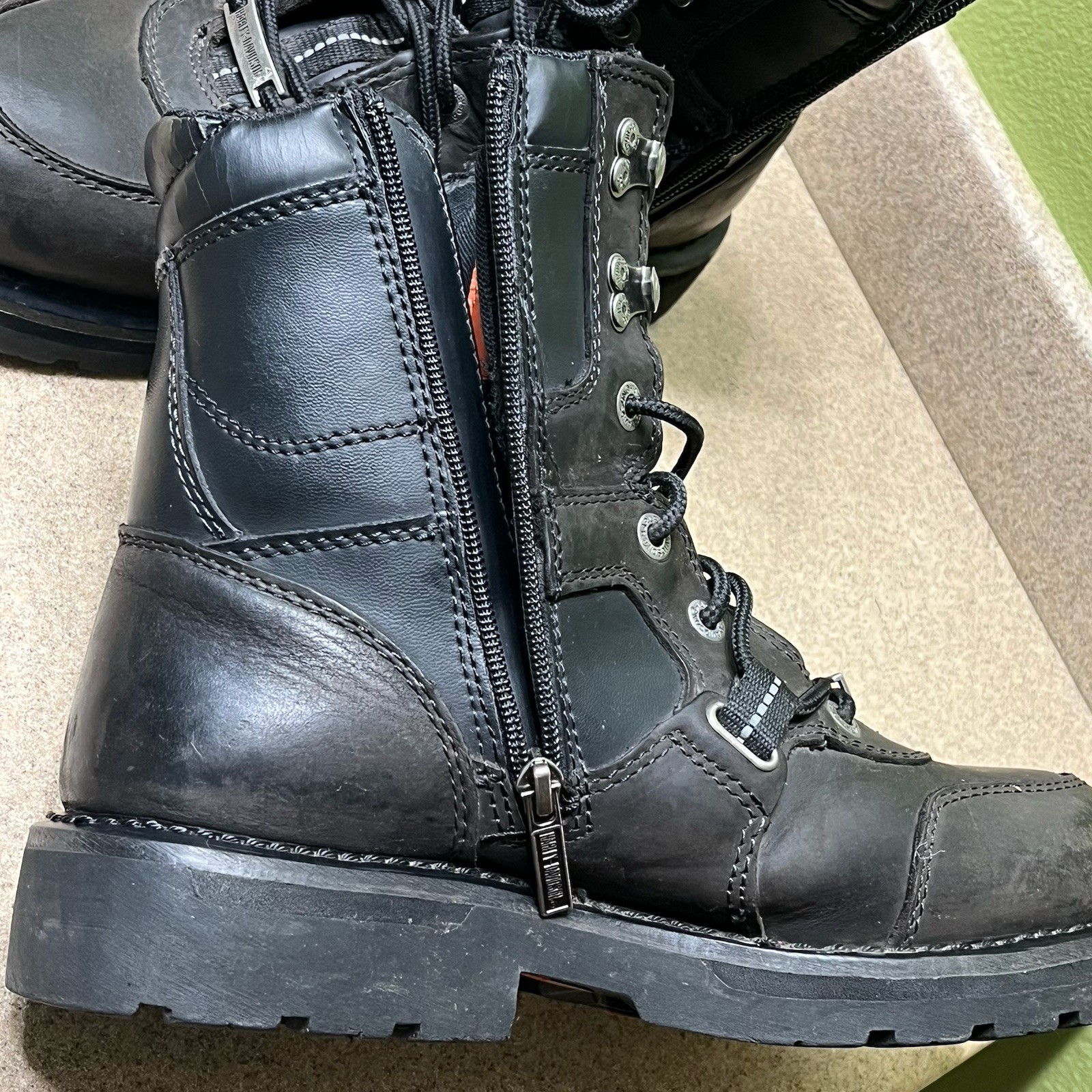 Harley-Davidson Boots Womens 10 Mallery 6.5 Inch Riding Motorcycle Leather READ!