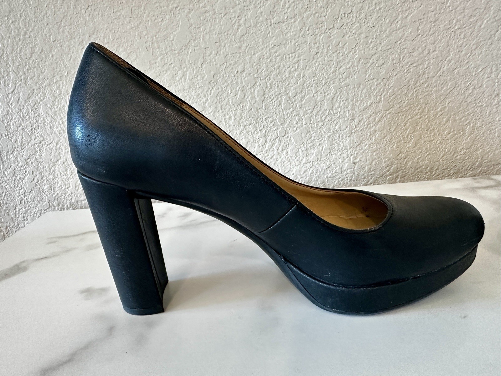 Naturalizer Black Platform Block Heel Pumps – Women’s Size 7W
