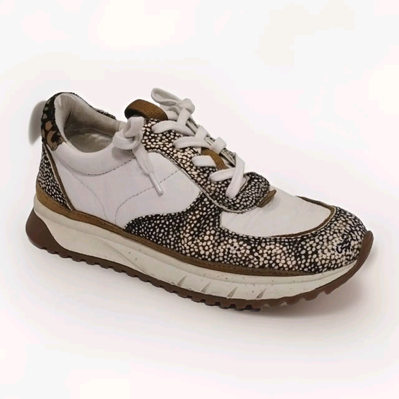 Madewell Kickoff Trainer Sneakers 6 Leather Calf Hair Eco Chic Platform Shoes