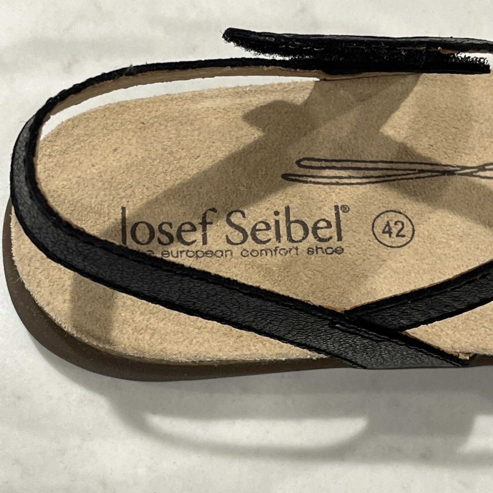 Josef Seibel NEW Sandals Riley Strappy Comfort Shoes Silver Black Cork EU42 US11