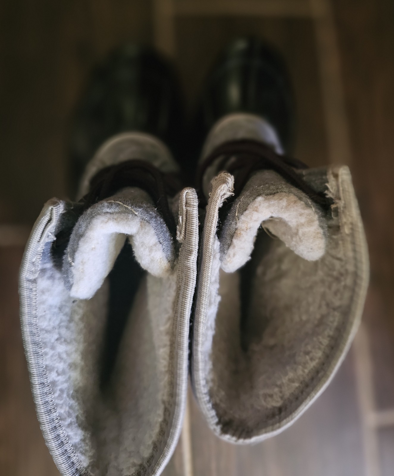 Olivia Miller «Julia» Duck Boots, Quilted Gray & Black, Sherpa Lined Sz. 5.5