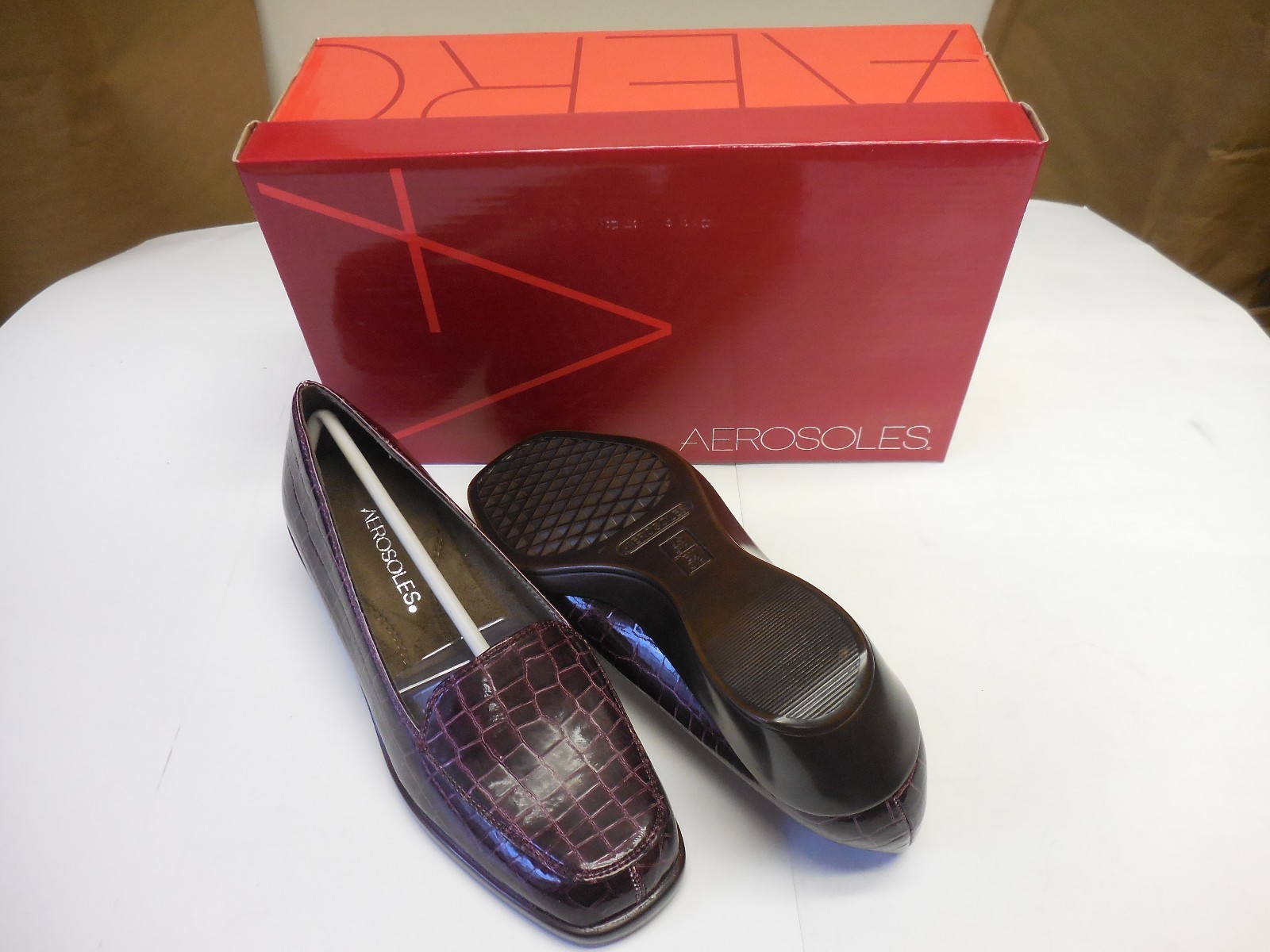 Women’s Aerosoles Final Exam Dark Red Croco 177 Sizes: 5-10