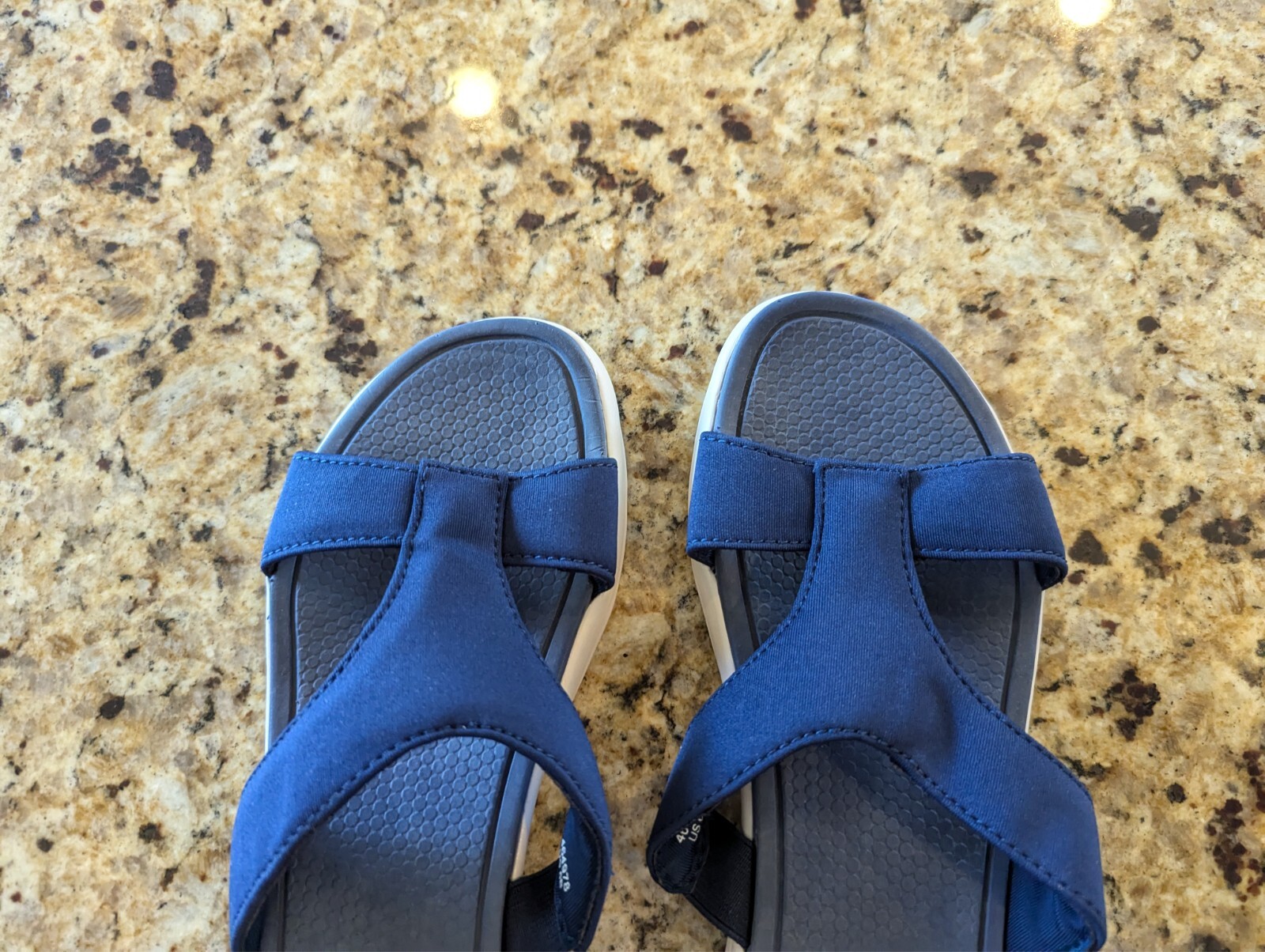 Lands End Womens Shoes Gatas Slide Sandals Deep Sea Navy size 6