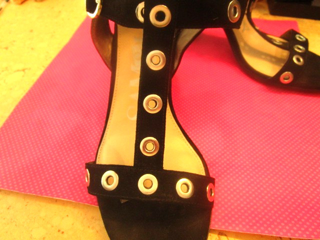 Sam and Libby black suede sandals