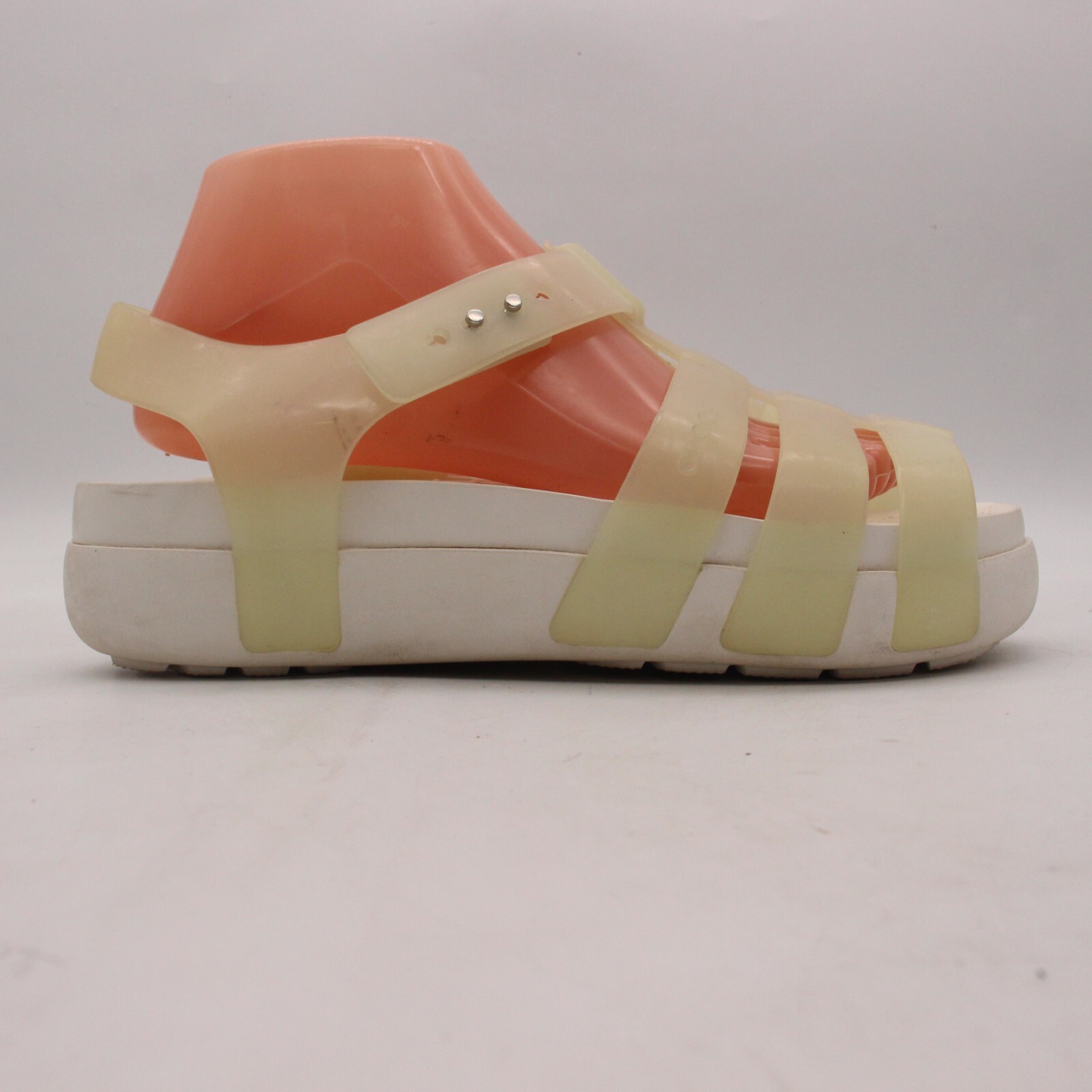 Crocs Splash Glossy Women’s Size US 9 Fisherman White Sandal Buckle Shoes