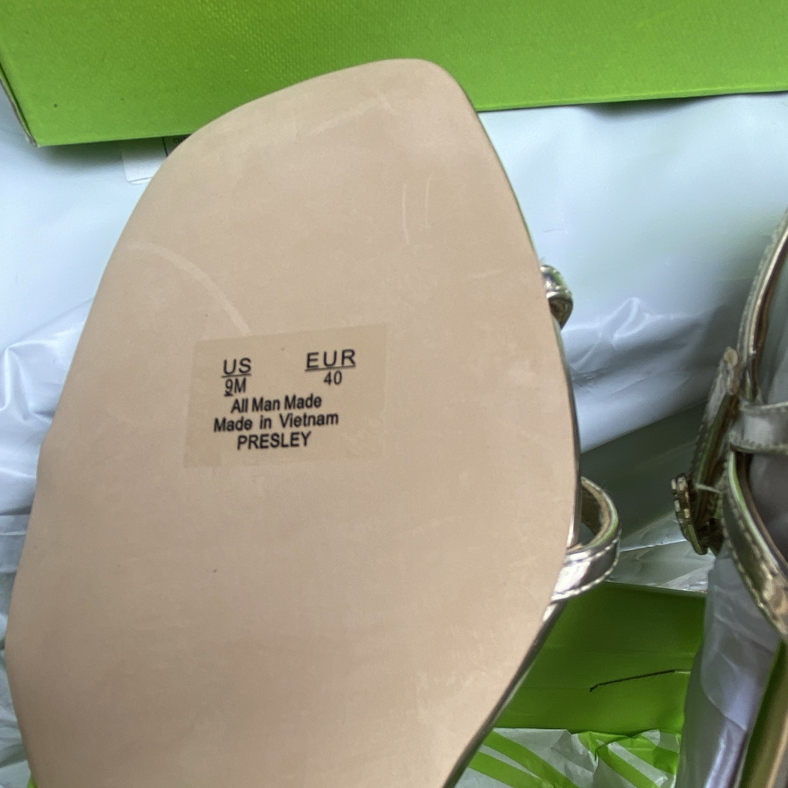 Sam Edelman Gold Leather Strappy Ankle Strap Stiletto Heels Open Toe 9M