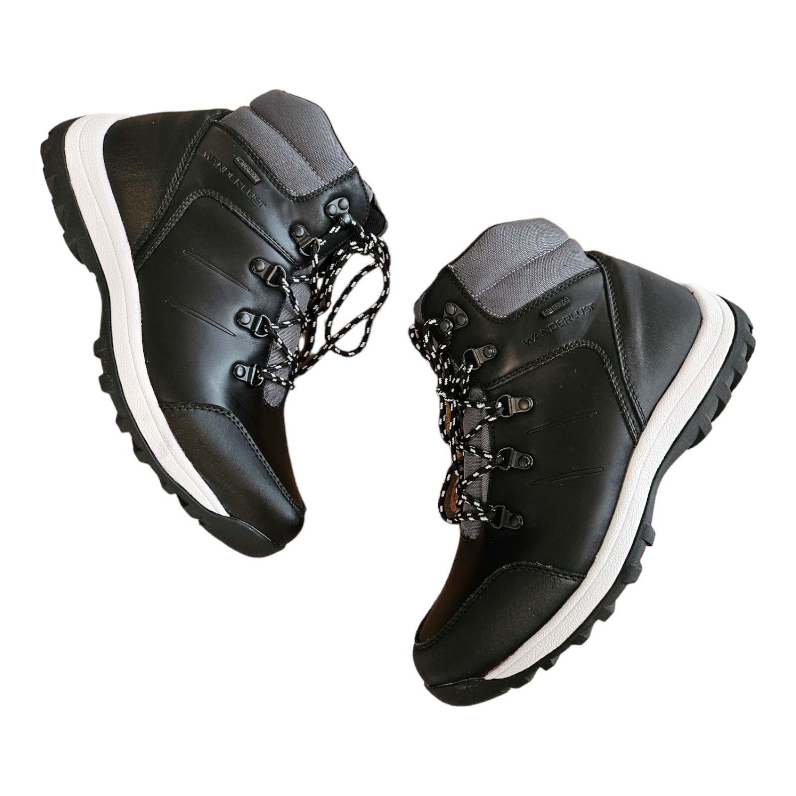 Wanderlust Bromont Waterproof Trail Boots Black Grey Women’s 11 Wide $130