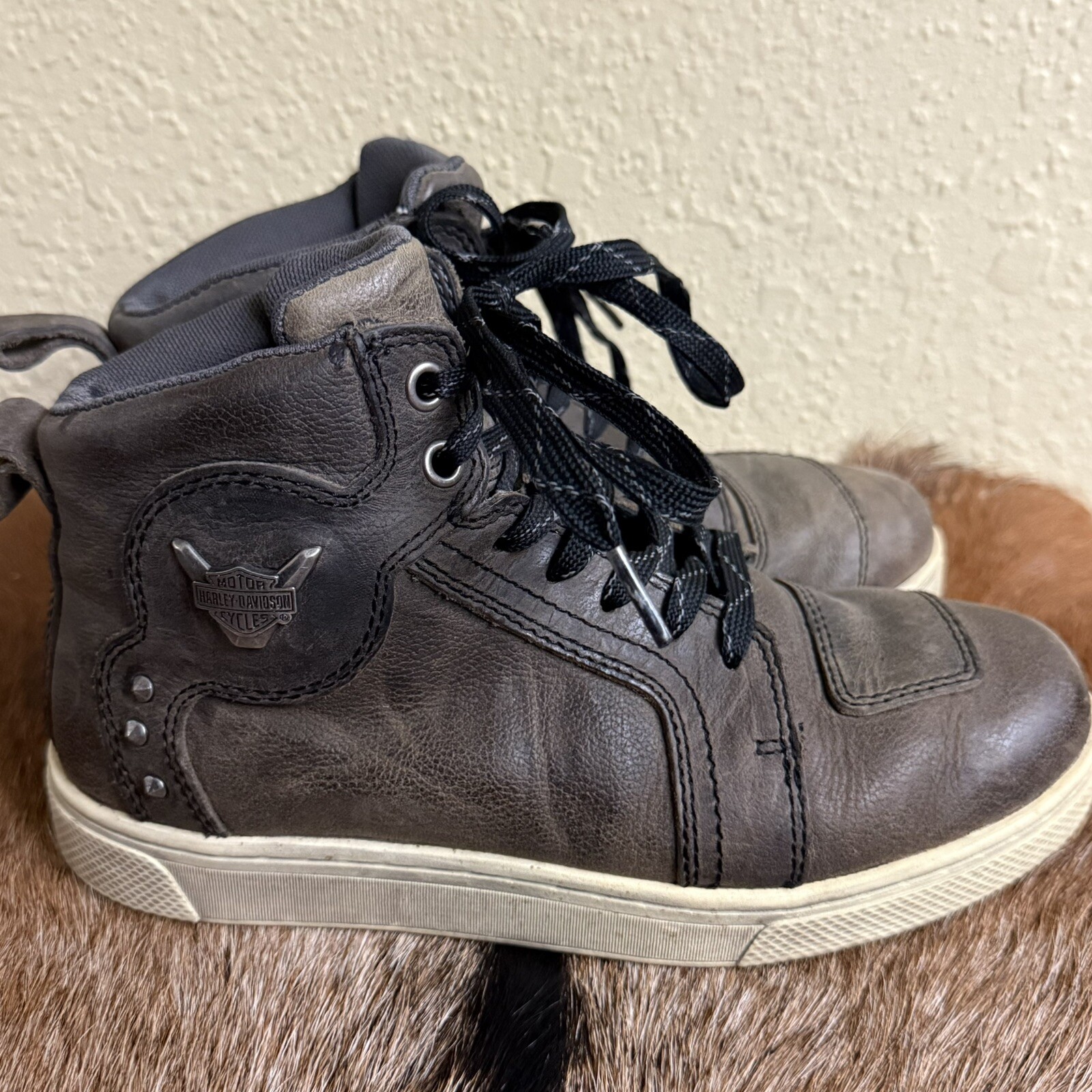 Harley-Davidson Women’s 6 Bateman 4″ Metal Motorcycle Riding Sneaker Boots Biker