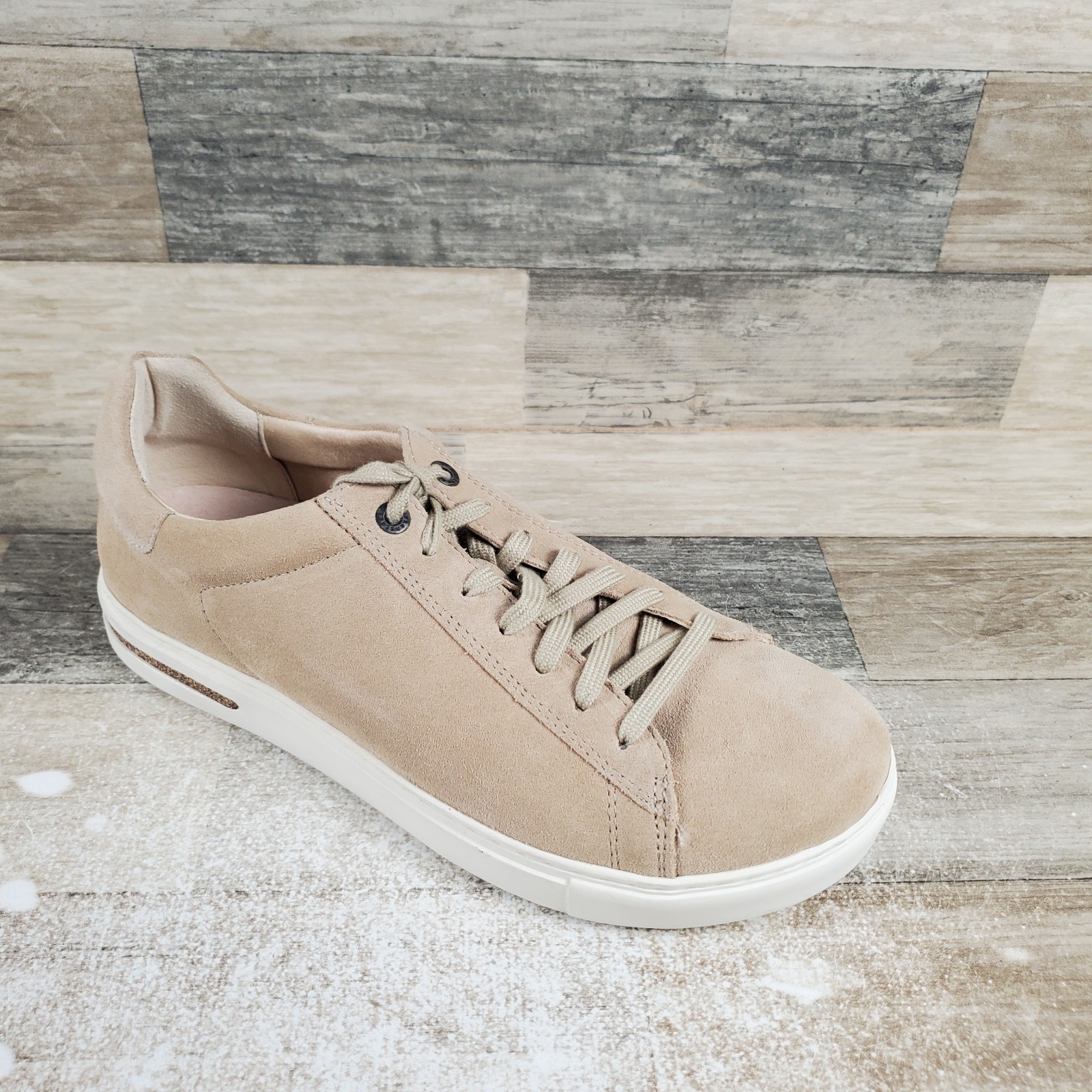 Birkenstock Bend Low Womens Shoes Sz 10 Athletic Sandcastle Beige Suede Sneakers