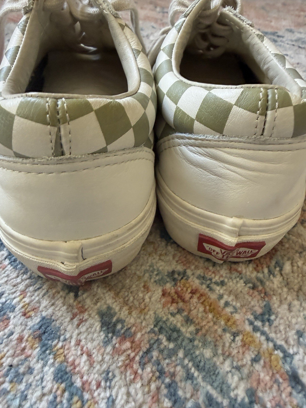 VANS Old Skool DX Rose Embroidery Marshmallow Skate Shoes Women 8.5 Men 7
