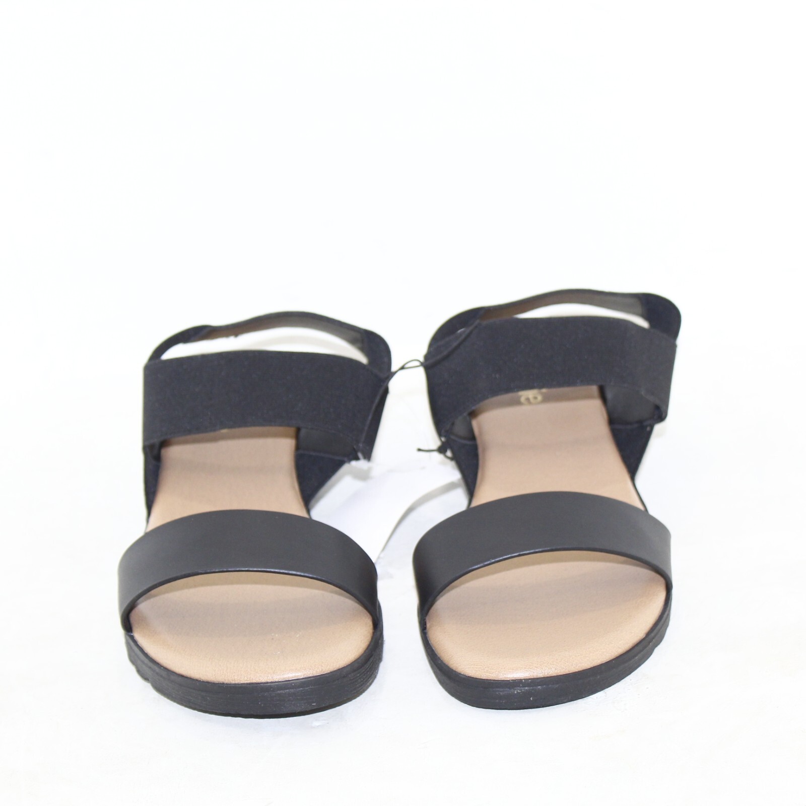 KENSIE EVERLEE womens stretch sandals Multi shoe sizes black faux leather up NEW