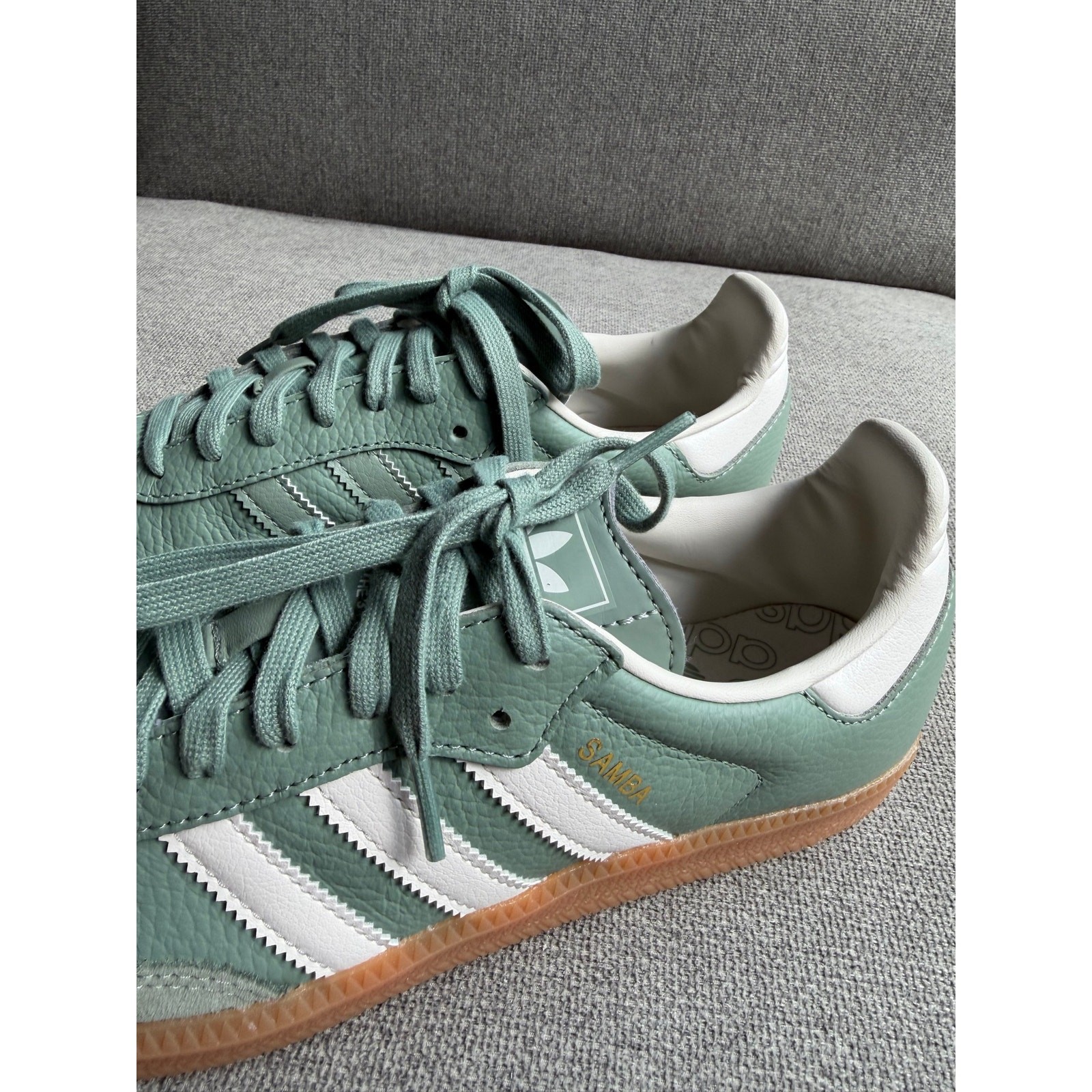 adidas Originals Samba OG Silver Green Chalk White Women’s 9 NWOB