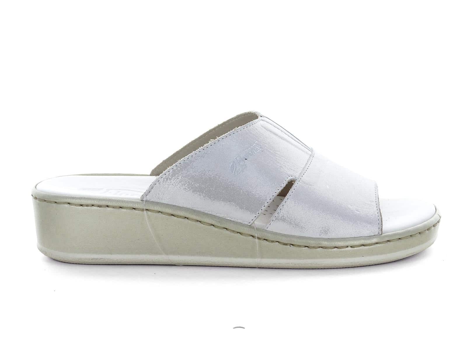 22605 FLORANCE Ciabatta Women’s Leather Fascie Ivory Central Elastic