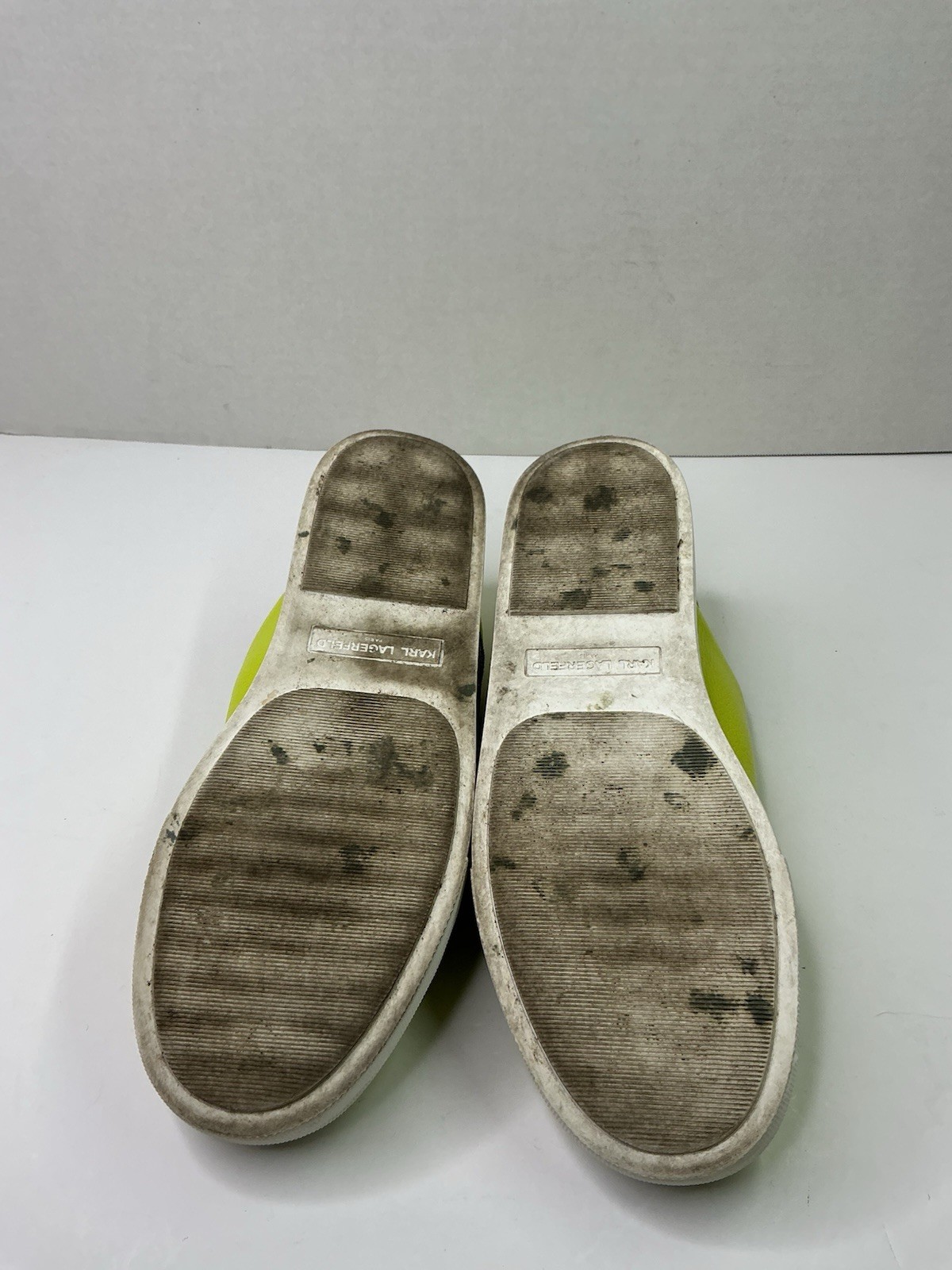 Karl Lagerfeld Paris Leather Slip-On Sneakers, Size 8.5
