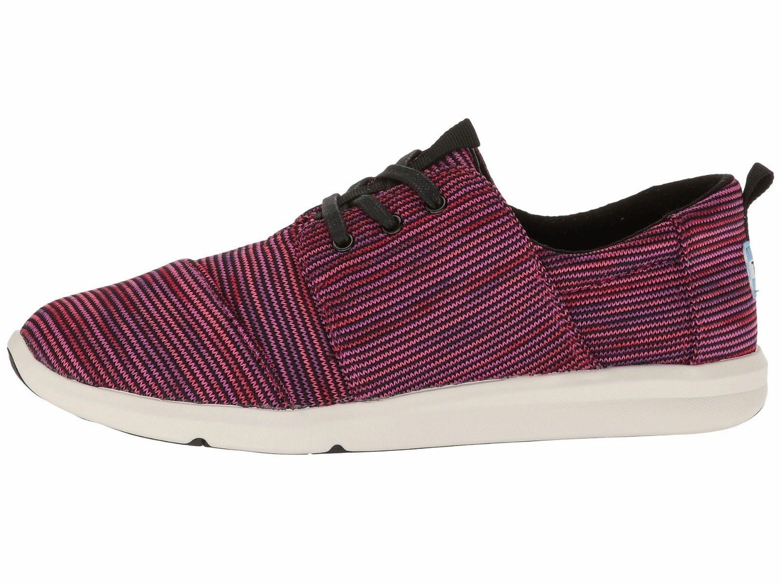Size 7 – TOMS Women’s Del Rey Knit Fashion Sneaker Black Plum Multi Knit $80