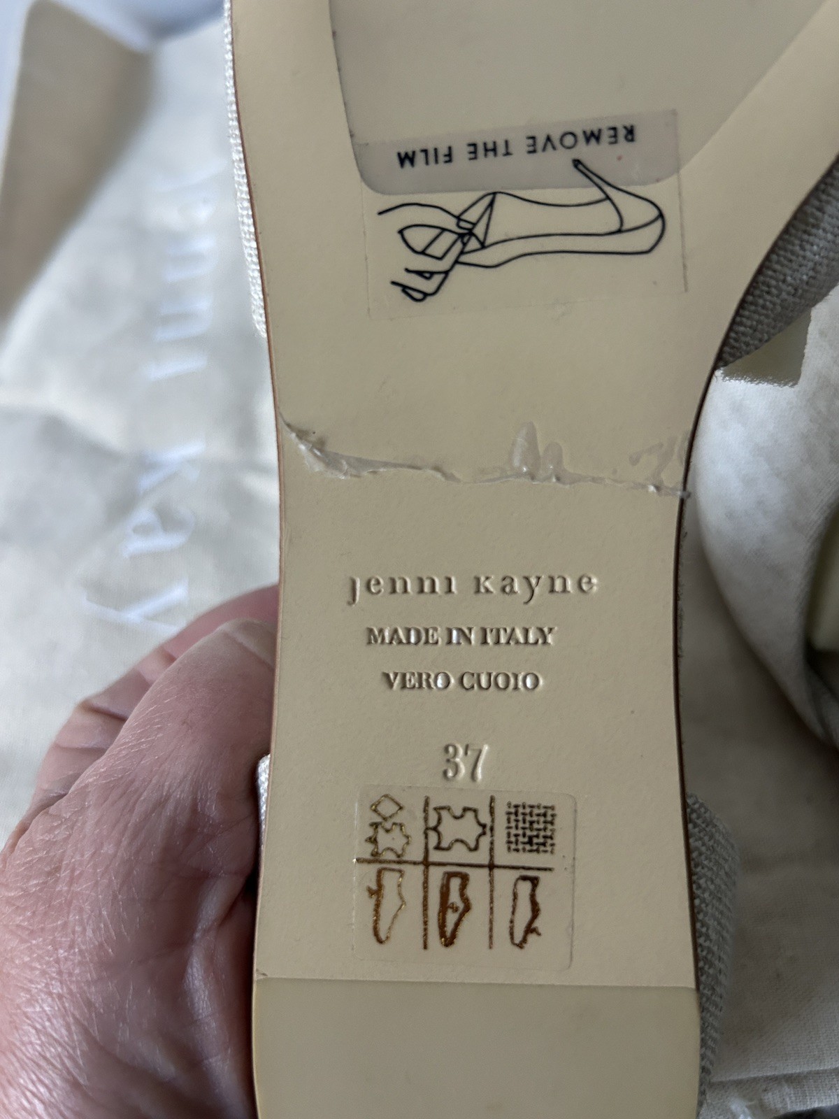 Jenni Kayne Linen D’Orsay Flats Wheat $385 Size 37 NEW