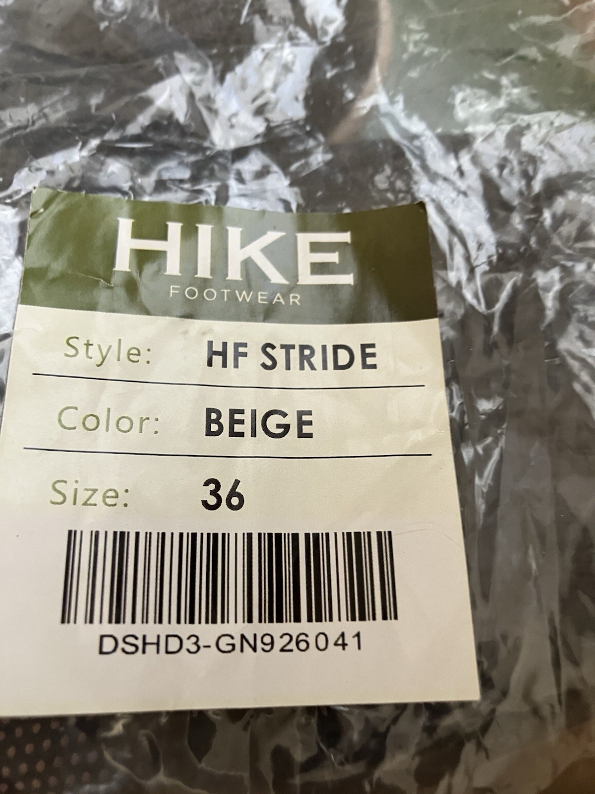 HF Stride HIKE Footwear New Never Worn Size 6 Biege Color