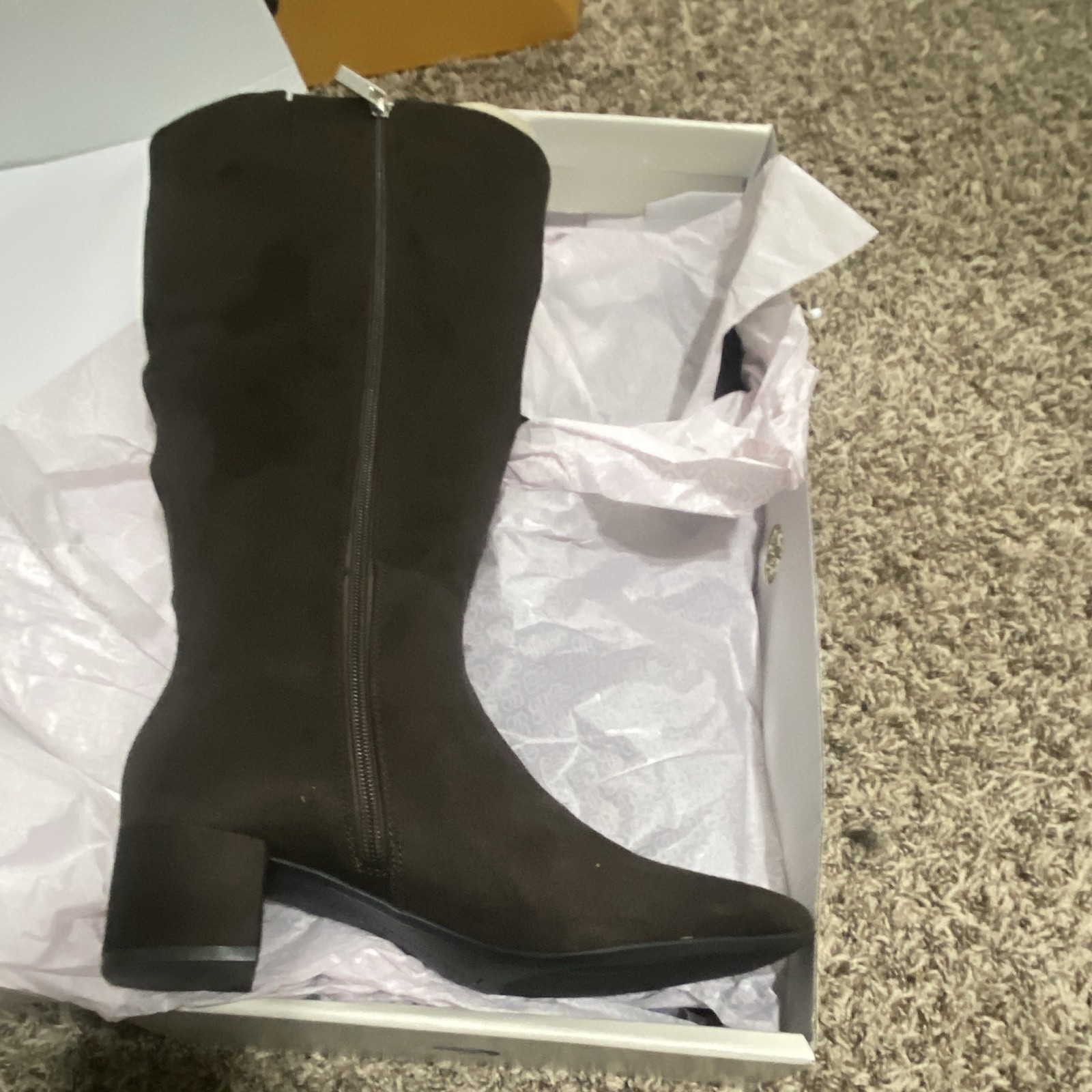 Bandolino Addyson2WC Women’s Knee High Wide Calf Brown Zip Boots 8M
