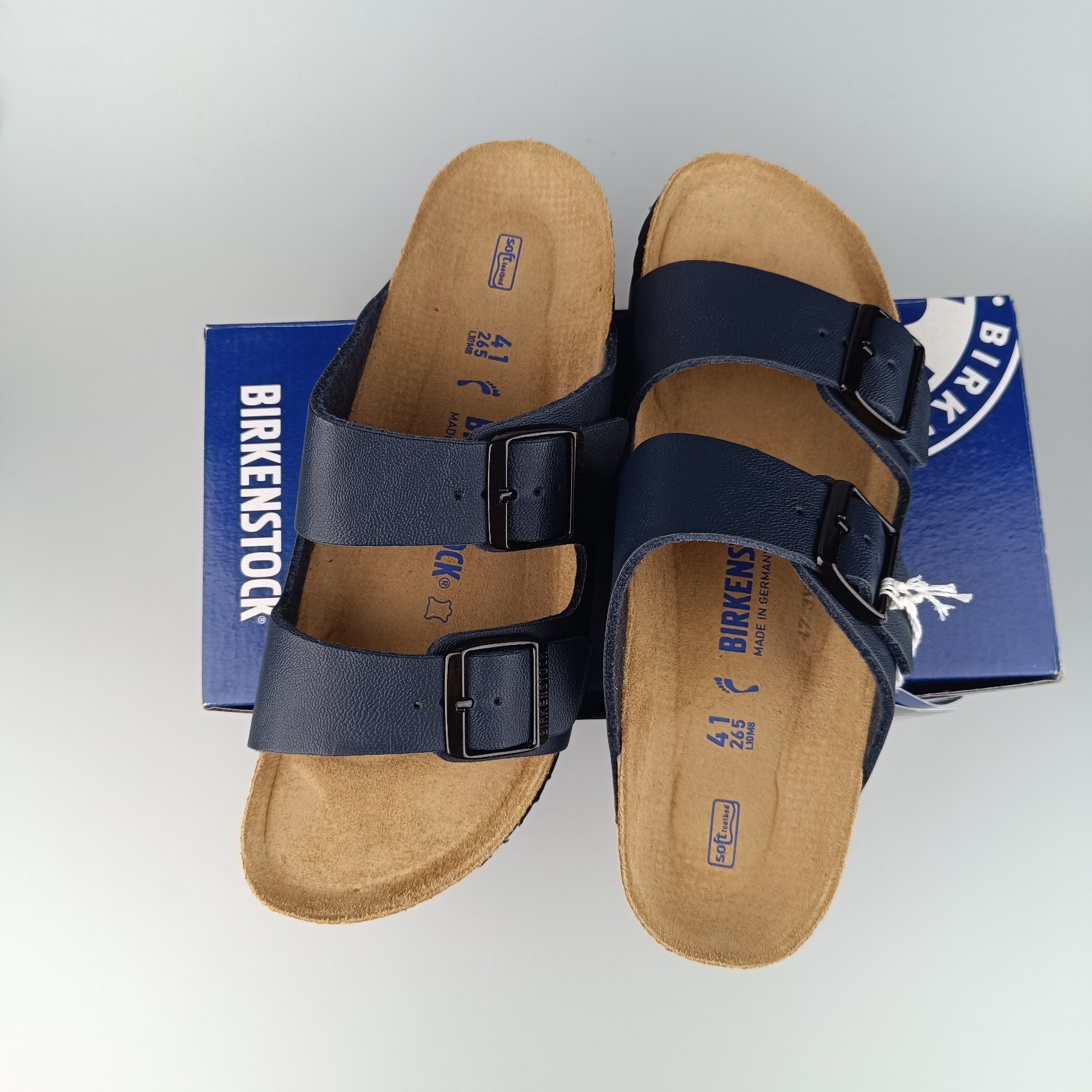 Birkenstock Arizona Blue Birko-Flor Comfort Leather Sandals Men’s Women’s Shoes