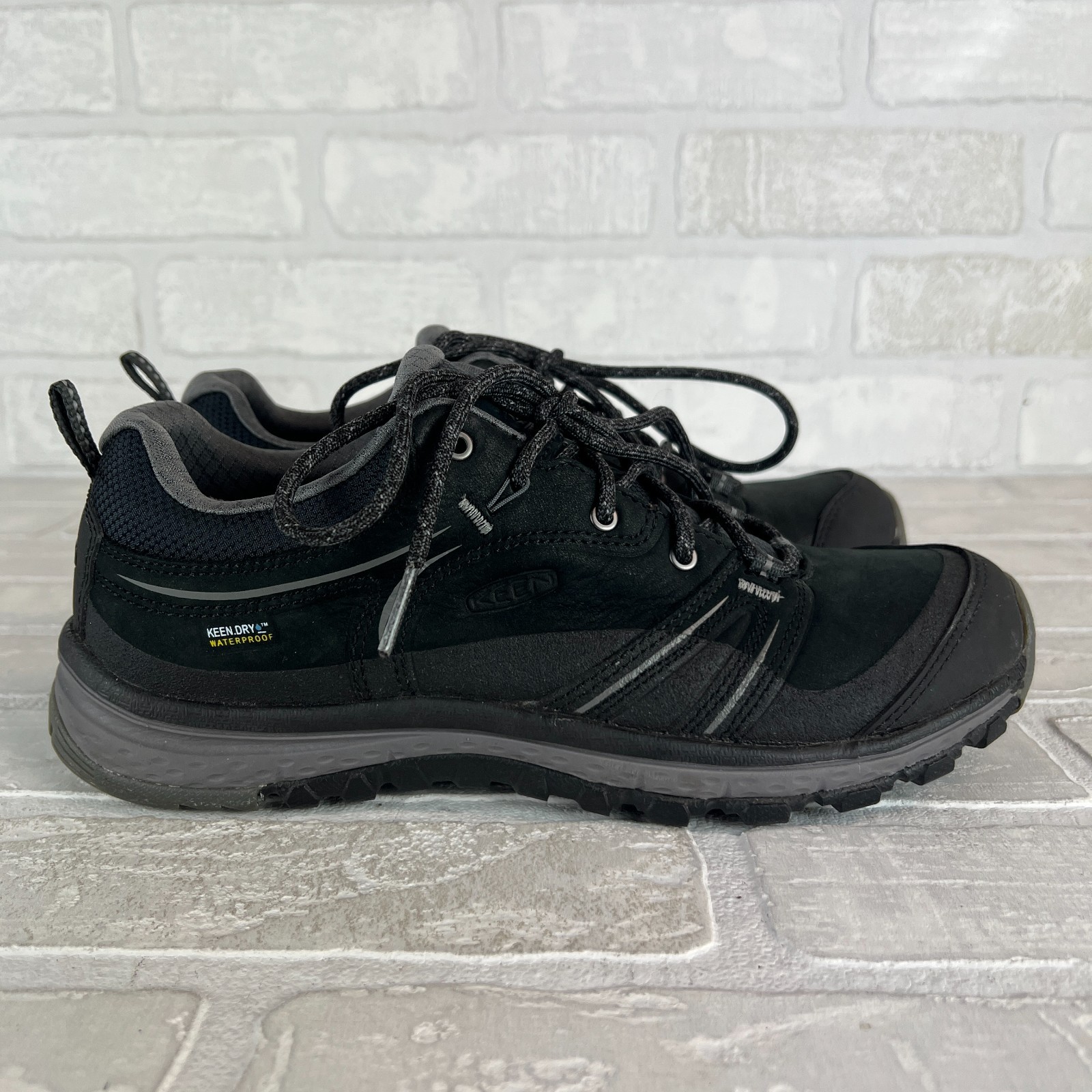 Keen Hiking Shoes Womens 8 Black Terradora Waterproof Low Top Lace Up Sneaker