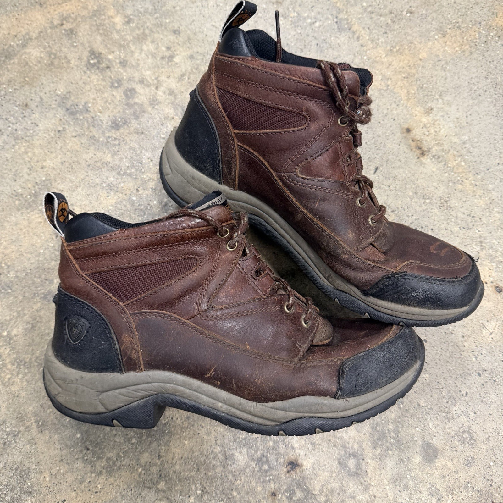 Ariat Terrain Cordovan ATS Work Boots Women 9.5 B Brown Leather 70063