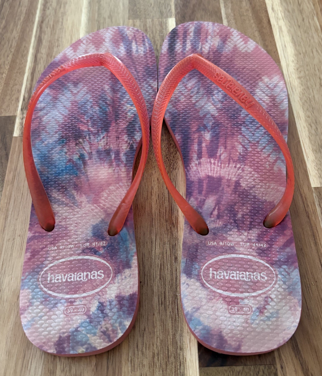 Havaianas Top tie dye Flip Flop Thong Sandals pink Women’s USA 9/10