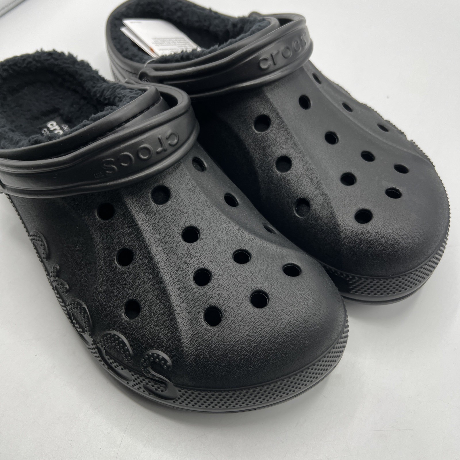 Crocs Baya Lined Clog Black Women’s Size 6 Slip-on Faux Fur Warm New!