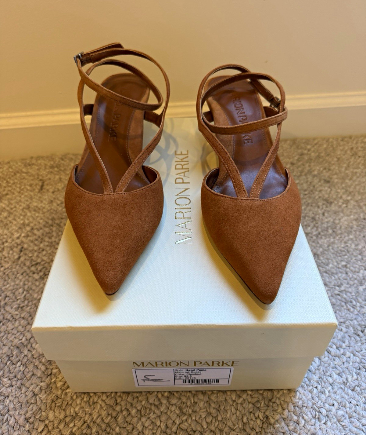 NIB Marion Parke Brown Suede Hazel Kitten Heels EU 38.5 / US 8.5