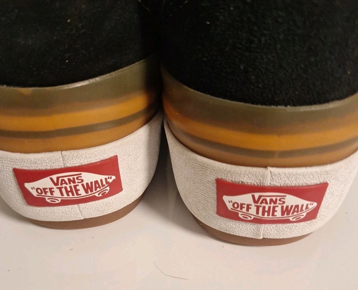 Vans Old Skool Stackform Platform Sneakers Black White Gum Men 9.5 Women’s US 8