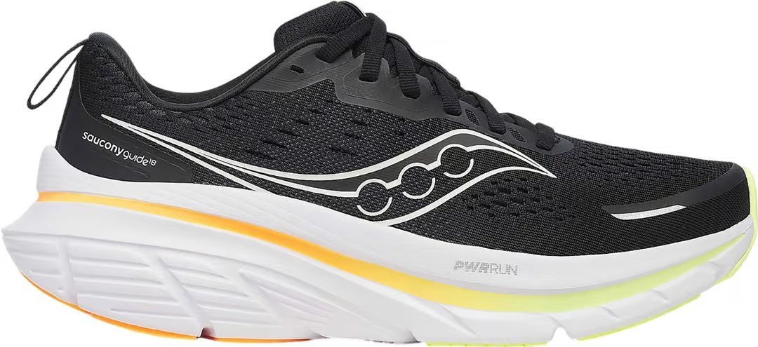 Saucony Guide 18 Black / Sunny – Women – sizes – 6.5 – 10 – BRAND NEW!