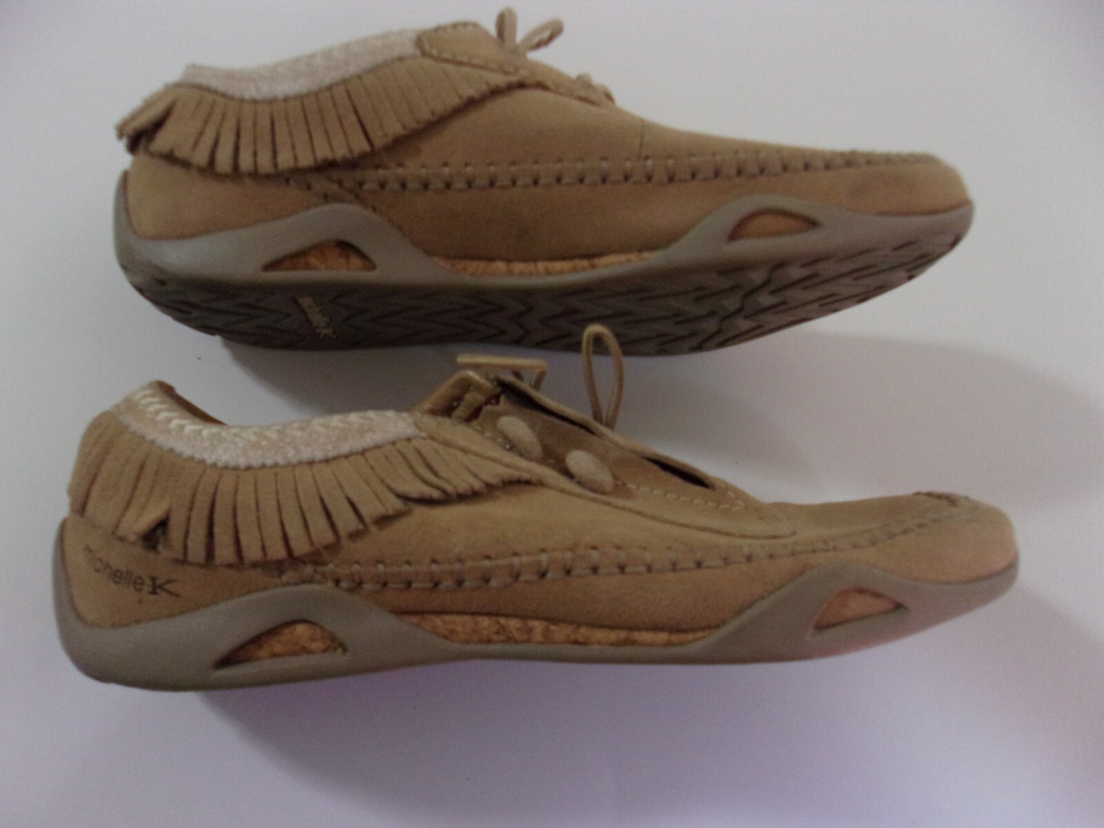 MICHELLE K Women’s Casual Suede Leather Walking Shoes SIZE 8M