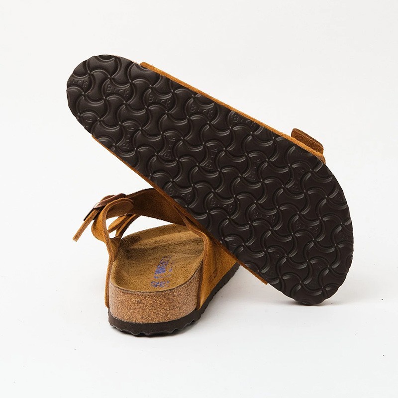 Birkenstock Arizona Suede Leather Mink Men’s and Women’s Sandals Soft Footbed