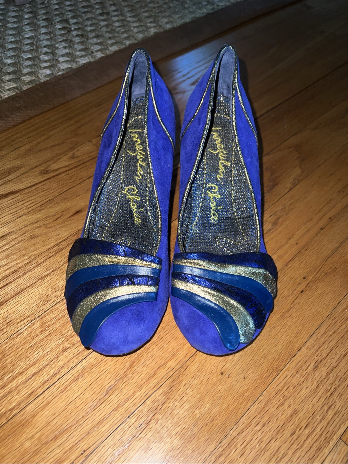 Irregular Choice Rainbow Blue 3.75” Heel Shoes Size 39 ( Size 8 USA)