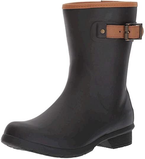 CHOOKA WOMEN’S CITY SOLID MID HEIGHT RAIN BOOTS sz 6 – 11 BLACK, CHARCOAL 111037