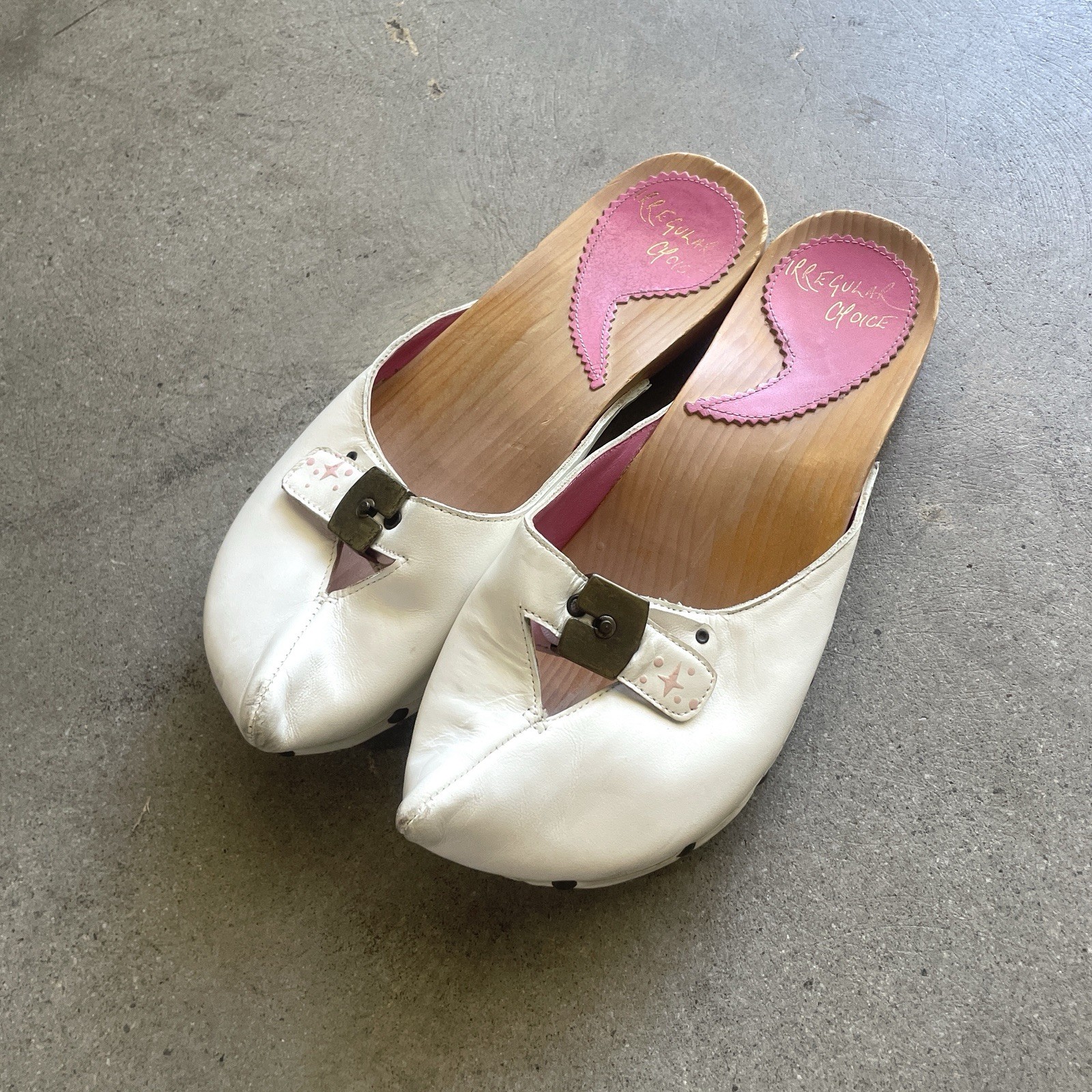Irregular Choice Elf Upturned Wood Block Clog PlatformUnique Shoes Size 7
