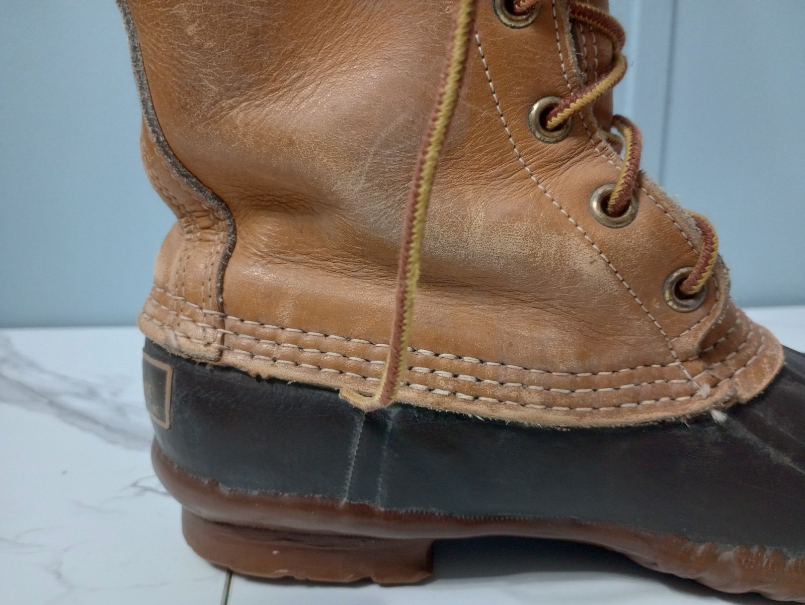 LL Bean Maine Hunting Shoe Women 6 Made In USA Outdoor Leather Brown