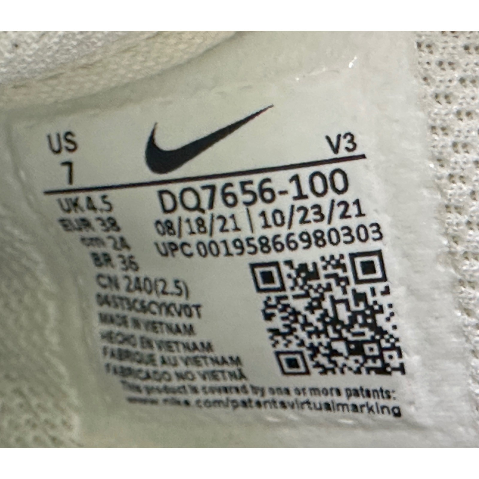 Nike Air Force 1 07 Low Peace Rock N Roll White Sail Cream Suede Women Size 7